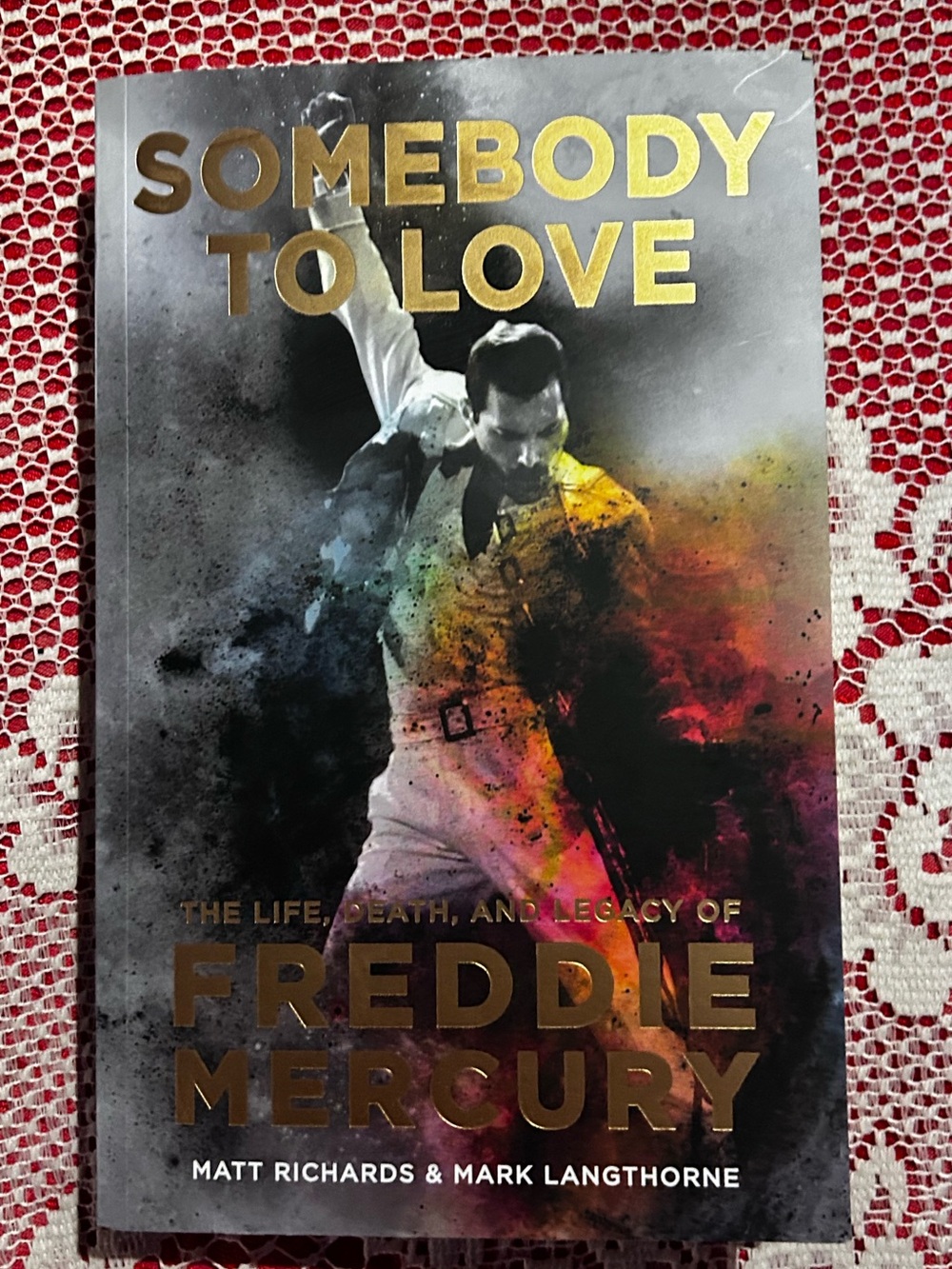 Somebody to Love - Freddie Mercury Hardcover Book - Black, Gold, Multicolor